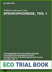 Epeirophorese, Teil 1 (Sitzungsberichte der Heidelberger Akademie der Wissenschaften Abt. A. Mathematisch-physikalische Wissenschaften, 1930, 6) (German Edition)