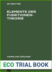 Elemente der Funktionentheorie