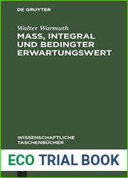 Mass, Integral und bedingter Erwartungswert (Wissenschaftliche Taschenbucher, 226) (German Edition)