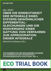 Uber die Eindeutigkeit der Integrale eines Systems gewohnlicher Differentialgleichungen und die Konvergenz einer Gattung von Verfahren zur … Wissenschaften, 1927, 9) (German Edition)