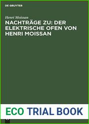 Nachtrage zu: Der elektrische Ofen von Henri Moissan (German Edition)