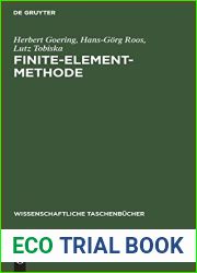 Finite-Element-Methode: Eine Einfuhrung (Wissenschaftliche Taschenbucher, 285) (German Edition)