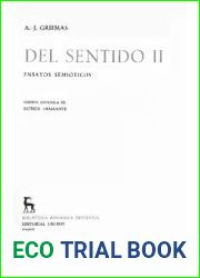 Del sentido II, Ensayos semioticos version espanola de Esther Diamante.