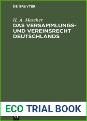 Das Versammlungs- und Vereinsrecht Deutschlands
