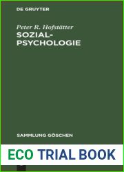 Sozialpsychologie (Sammlung Goschen, 104 104a) (German Edition)