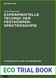 Experimentelle Technik der Festkorperspektroskopie (Wissenschaftliche Taschenbucher, 287) (German Edition)