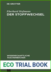 Der Stoffwechsel (Wissenschaftliche Taschenbucher, 91) (German Edition)