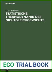 Statistische Thermodynamik des Nichtgleichgewichts
