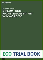 Diplom- und Magisterarbeit mit WinWord 7.0 (German Edition)