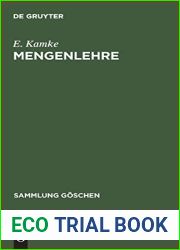 Mengenlehre (Sammlung Goschen, 999 999a) (German Edition)