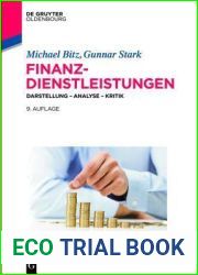 Finanzdienstleistungen: Darstellung - Analyse - Kritik (German Edition)