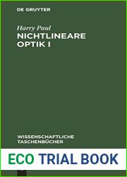 Nichtlineare Optik I (Wissenschaftliche Taschenbucher, 99) (German Edition)