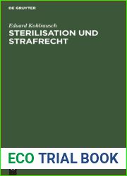 Sterilisation und Strafrecht (German Edition)