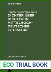 Dichter uber Dichter in mittelhochdeutscher Literatur (Deutsche Texte, 12) (German Edition)