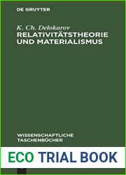 Relativitatstheorie und Materialismus (Wissenschaftliche Taschenbucher, 189) (German Edition)