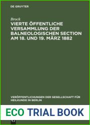 Vierte offentliche Versammlung der balneologischen Section am 18. und 19. Marz 1882