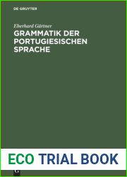 Grammatik Der Portugiesischen Sprache
