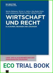 Wirtschaft und Recht: Klausuren, Ubungen und Losungen (Lehr- und Klausurenbucher der angewandten Okonomik, 6) (German Edition)