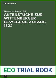 Aktenstucke zur Wittenberger Bewegung Anfang 1522 (German Edition)