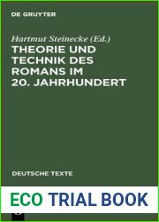 Theorie und Technik des Romans im 20. Jahrhundert (Deutsche Texte, 20) (German Edition)