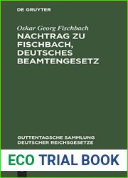 Nachtrag zu Fischbach, Deutsches Beamtengesetz (Guttentagsche Sammlung deutscher Reichsgesetze, 82) (German Edition)