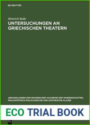 Untersuchungen an Griechischen Theatern