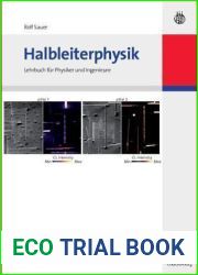 Halbleiterphysik: Lehrbuch fur Physiker und Ingenieure (German Edition)