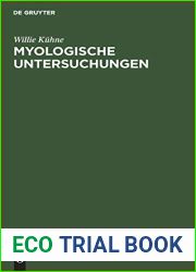 Myologische Untersuchungen (German Edition)