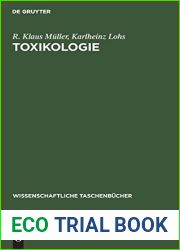 Toxikologie: Einfuhrung, Probleme, Tendenzen (Wissenschaftliche Taschenbucher, 270) (German Edition)