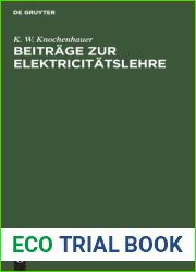 Beitrage zur Elektricitatslehre (German Edition)