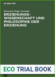 Erziehungswissenschaft und Philosophie der Erziehung (German Edition)