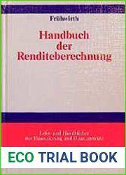 Handbuch Der Renditeberechnung