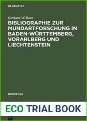 Bibliographie zur Mundartforschung in Baden-Wurttemberg, Vorarlberg und Liechtenstein
