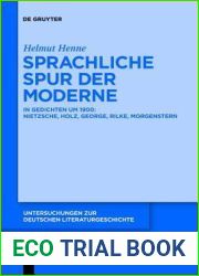 Sprachliche Spur der Moderne: In Gedichten um 1900:Nietzsche, Holz, George, Rilke, Morgenstern