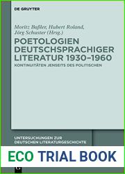 Poetologien Deutschsprachiger Literatur 1930-1960: Kontinuit?ten Jenseits Des Politischen