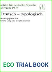 Deutsch - Typologisch (Jahrbuch des Instituts fur Deutsche Sprache, 1995) (German Edition)