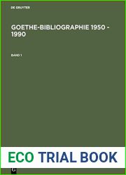 Goethe-Bibliographie 1950 - 1990