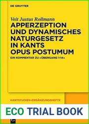Apperzeption Und Dynamisches Naturgesetz in Kants Opus Postumum: Ein Kommentar Zu Ubergang 1-14 (Kantstudien-Erganzungshefte) (German Edition)