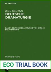 Deutsche Dramaturgie Vom Barock Bis Zur Klassik