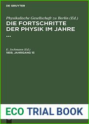 Die Fortschritte der Physik im Jahre …. 1859, Jahrgang 15 (German Edition)