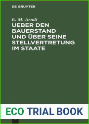 Ueber den Bauerstand und uber seine Stellvertretung im Staate (German Edition)