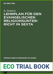 Lehrplan fur den evangelischen Religionsunterricht in Sexta (Konigliches Gymnasium zu Nakel, 1893 94) (German Edition)