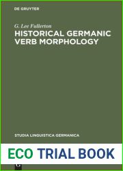 Historical Germanic Verb Morphology