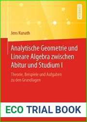 Analytische Geometrie und Lineare Algebra zwischen Abitur und Studium I: Theorie, Beispiele und Aufgaben zu den Grundlagen (German Edition)