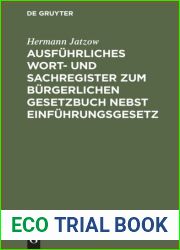 Ausfuhrliches Wort- und Sachregister zum Burgerlichen Gesetzbuch nebst Einfuhrungsgesetz