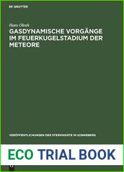 Gasdynamische Vorgange im Feuerkugelstadium der Meteore (Veroffentlichungen der Sternwarte in Sonneberg, 14, 6) (German Edition)