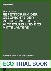 Repetitorium der Geschichte der Philosophie des Altertums und des Mittelalters (Wissenschaftliche Repetitorien, 5) (German Edition)
