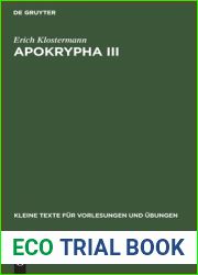 Apokrypha III: Agrapha, slawische Josephusstucke, Oxyrhynchos-Fragment 1911 (Kleine Texte fur Vorlesungen und Ubungen, 11) (German Edition)