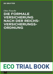 Die formale Versicherung nach der Reichs-Versicherungs-Ordnung (German Edition)