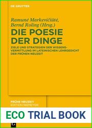 Die Poesie der Dinge: Ziele und Strategien der Wissensvermittlung im lateinischen Lehrgedicht der Fruhen Neuzeit (Fruhe Neuzeit 237) (German Edition)